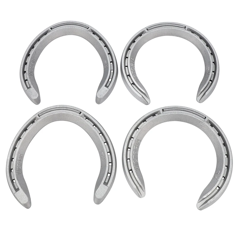 4Pcs Horse Equipment Aluminum Alloy Horseshoes 2 Front + 2 Rear Farrier Tools For Tournament Play