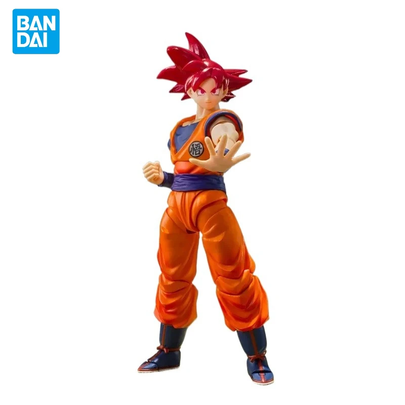 

In Stock Genuine Bandai S.H.Figuarts Dragon Ball Z SUPER SAIYAN GOD SON GOKU SAIYAN GOD OF VIRUTE Anime Action Figure Toy Gifts