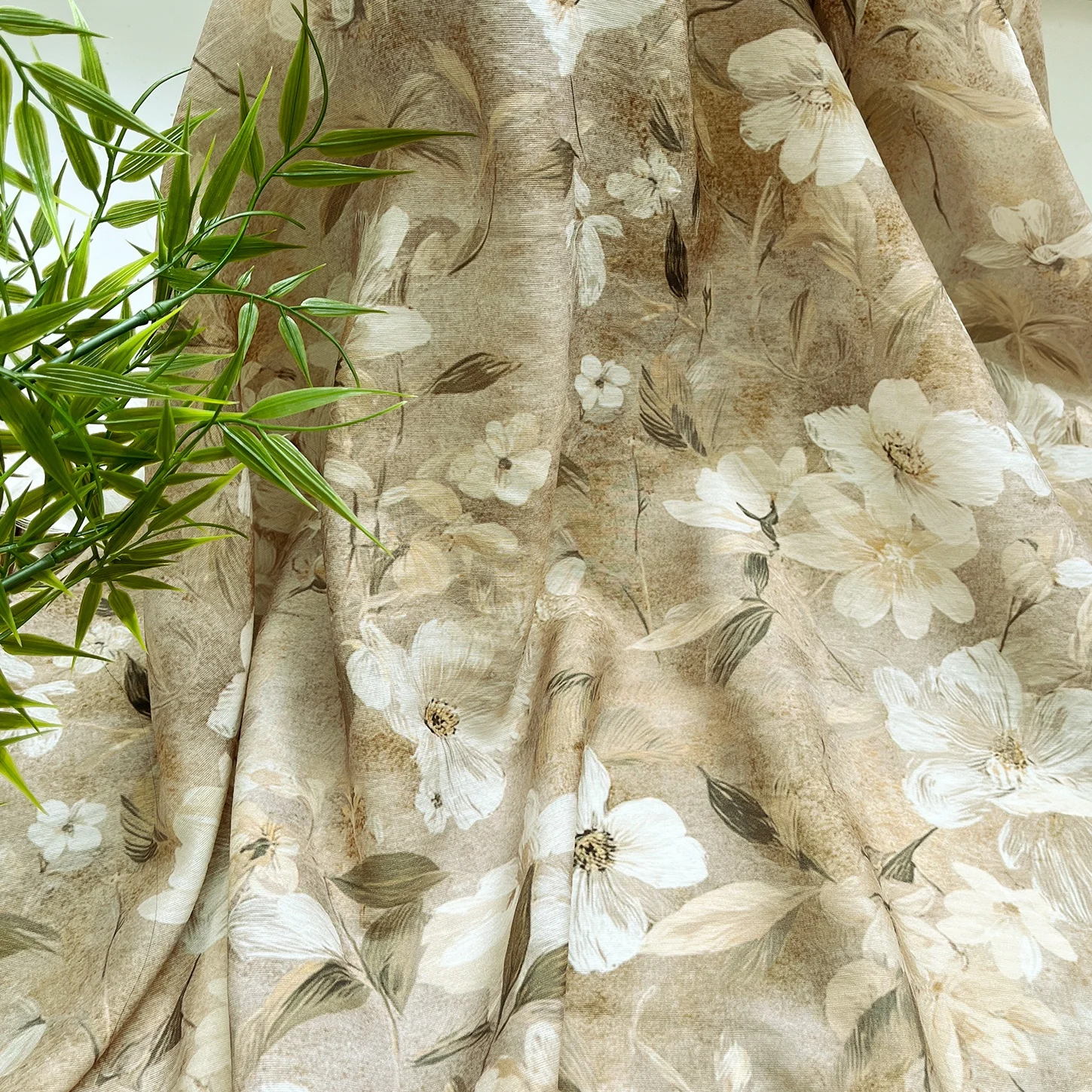 

Новая ткань в китайском стиле: шелк и хлопок с пастельным цветочным принтом для платьев, топов, ханьфу, рукоделия и текстиля ручной работы