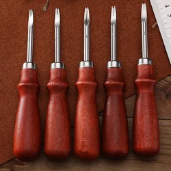 5Pcs Set Leather Edge Beveler Tools for Cutting Skiving Beveling, Leather Craft DIY Tool for Tyro, 0.8mm 1.0mm 1.2mm 1.4mm 1.6mm