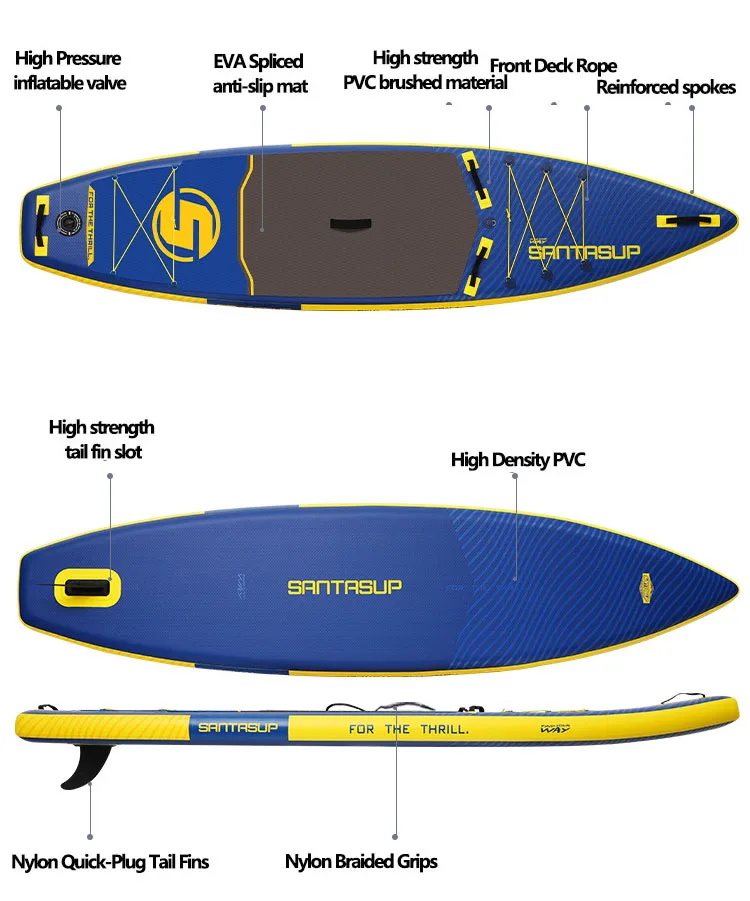 ลอยน้ําขนาดใหญ่ Stand-up SUP Inflatable Paddle Board สําหรับโยคะน้ําตกปลา Paddling ผู้หญิงเดินทางกระดานโต้คลื่น