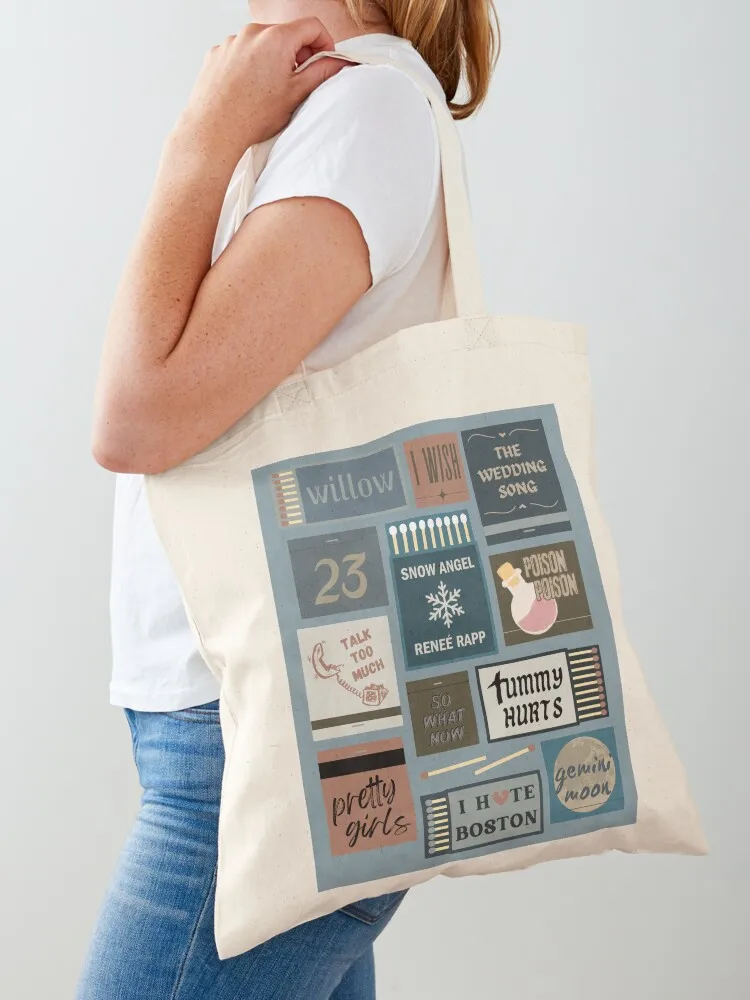 Renee Rapp Snow Angel Matchbox Tote Bag canvas tote bag Woman shopper bag reusable grocery bags Canvas Tote