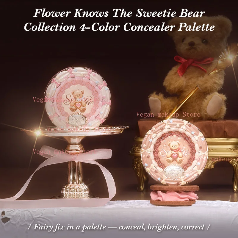 Flower Knows The Sweetie Bear Collection 4-Color Concealer Palette Midsummer Fairytales Collection Liquid Concealer Set