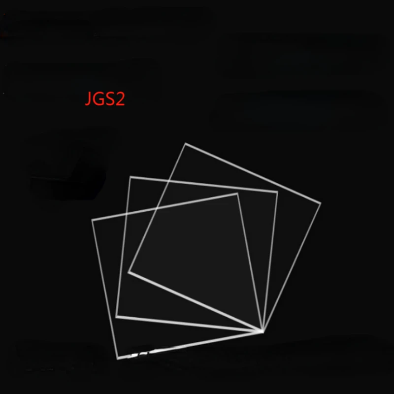 1PC Quartz Square Sheet JGS2 High Temperature Resistance Acid and Alkali Resistance Ultra-thin Square Glass Sheet Thick 0.5-3mm