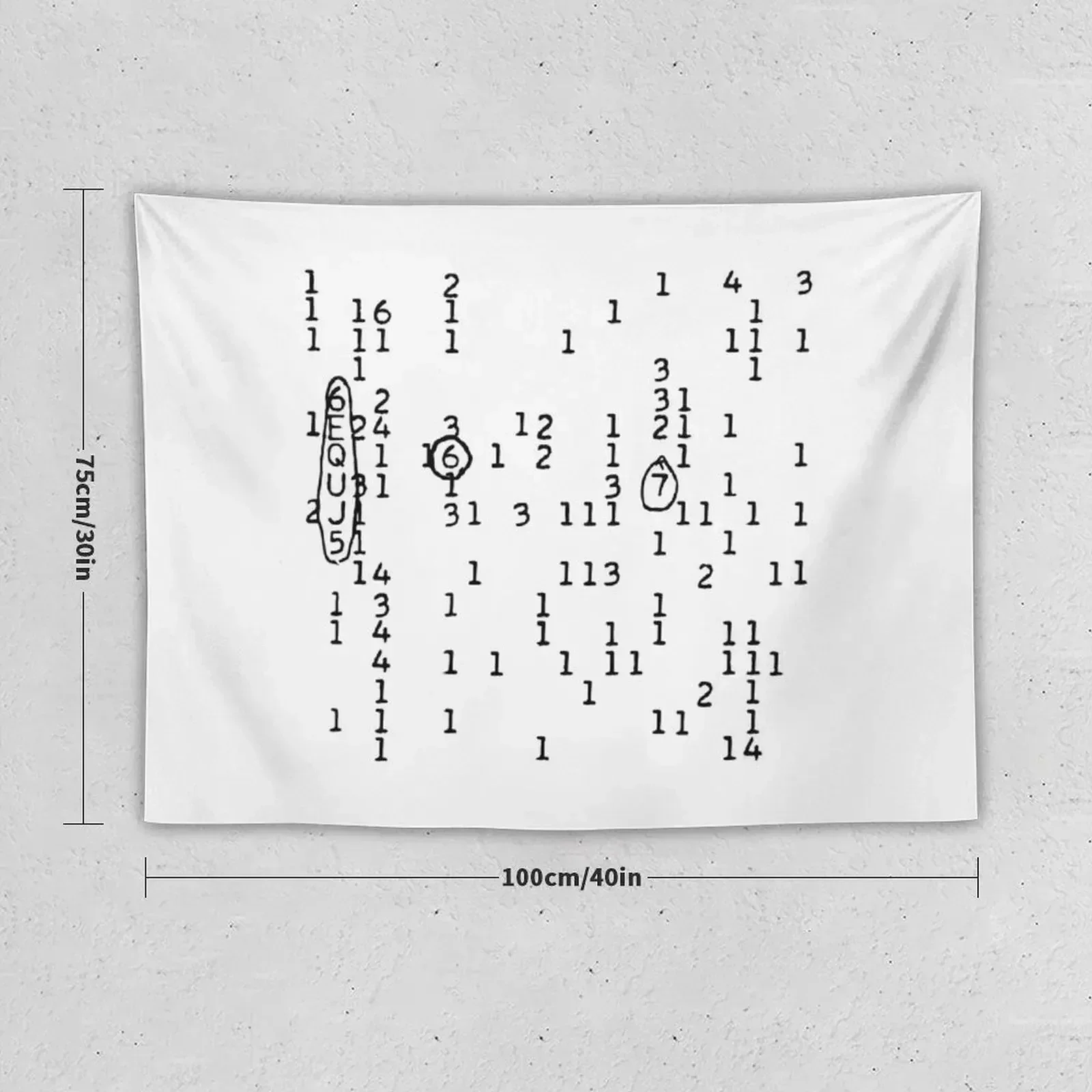 Wow! Signal (Black) Tapestry Room Decorating Aesthetic Custom Decorative Wall Mural Tapestry