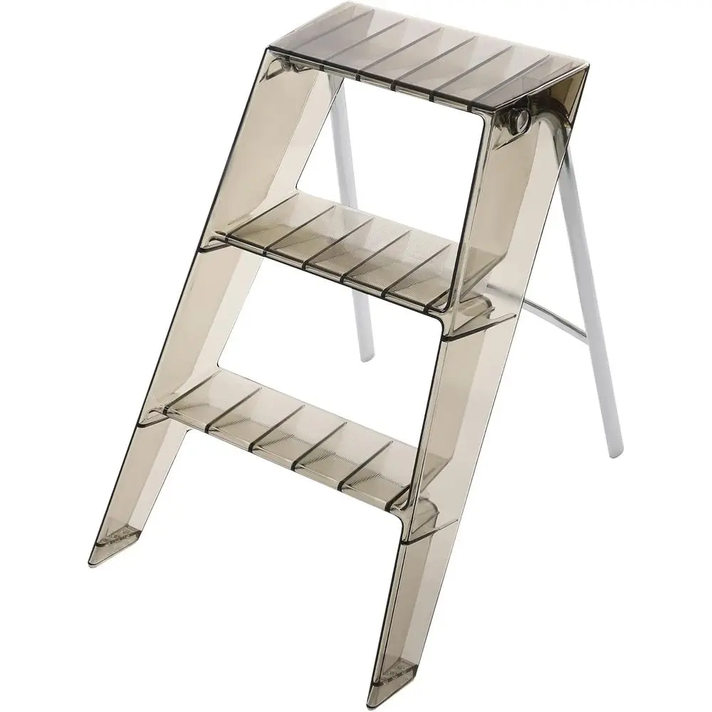 

Акриловая стремянка | Трехступенчатая лестница-табурет | Стульчики-табуретки для взрослых | Лестница-стремянка на 220 фунтов с противоскользящим покрытием для кухни (цвет: прозрачный кофе)