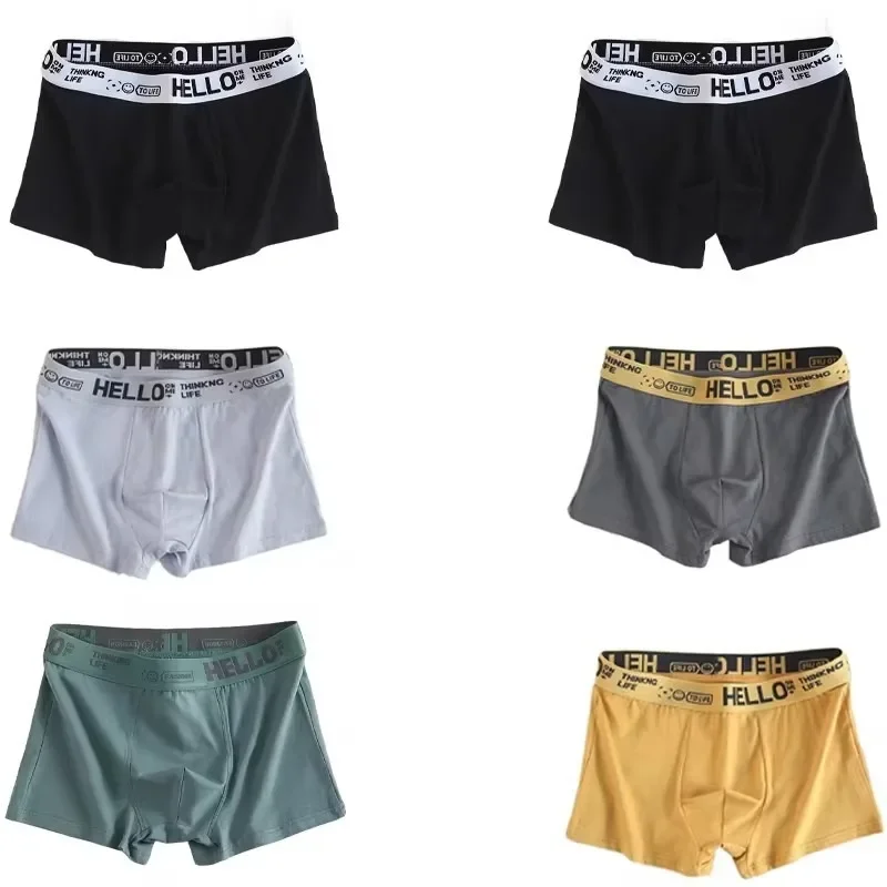 6pieces Mens Underwear high quality Underpants Male Pure Men Panties Shorts Breathable Boxer Shorts Comfortable soft Plus size