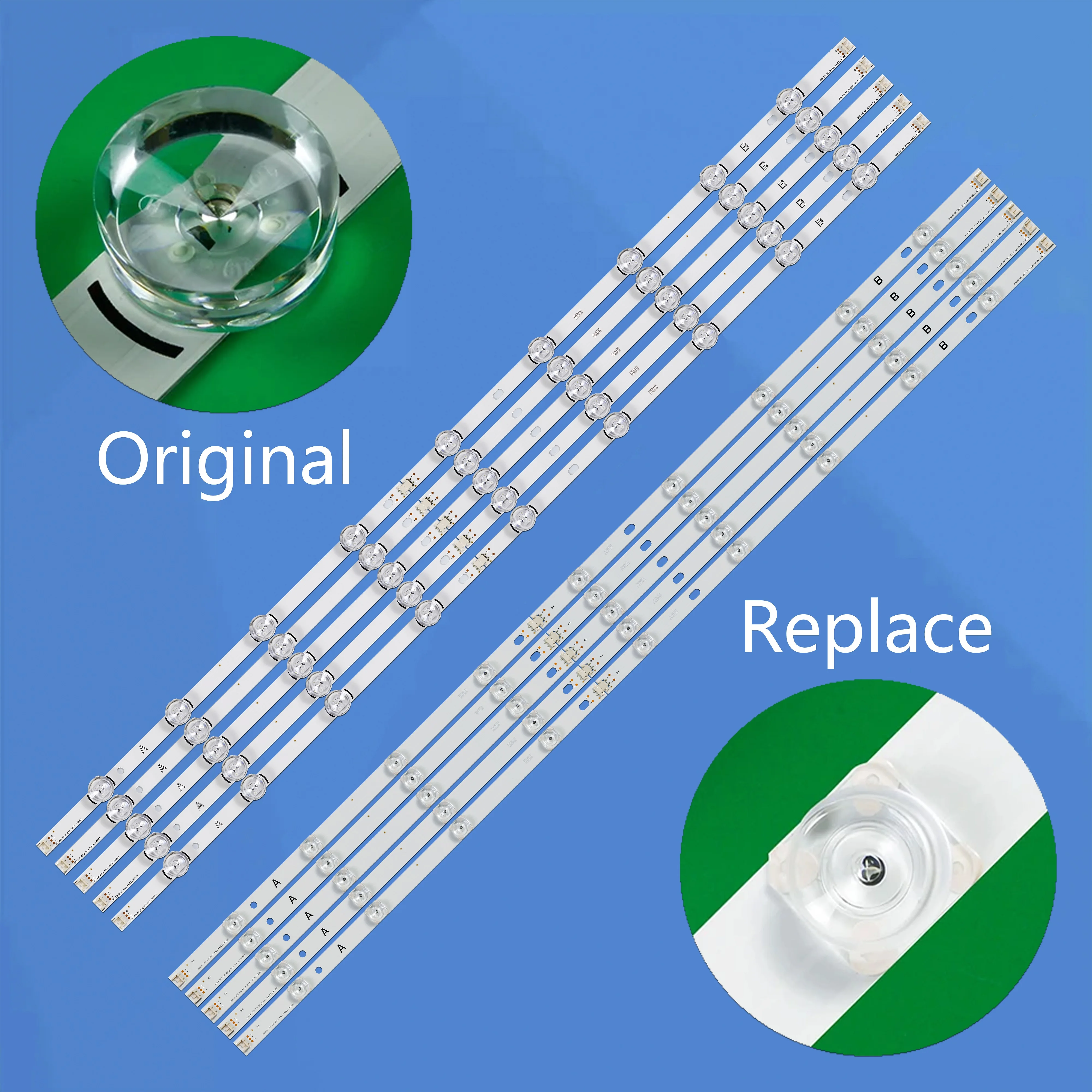10 PCS/set New LED strip For 49Inch TV 49LF5500 49LF640V Innotek DRT 3.0 49