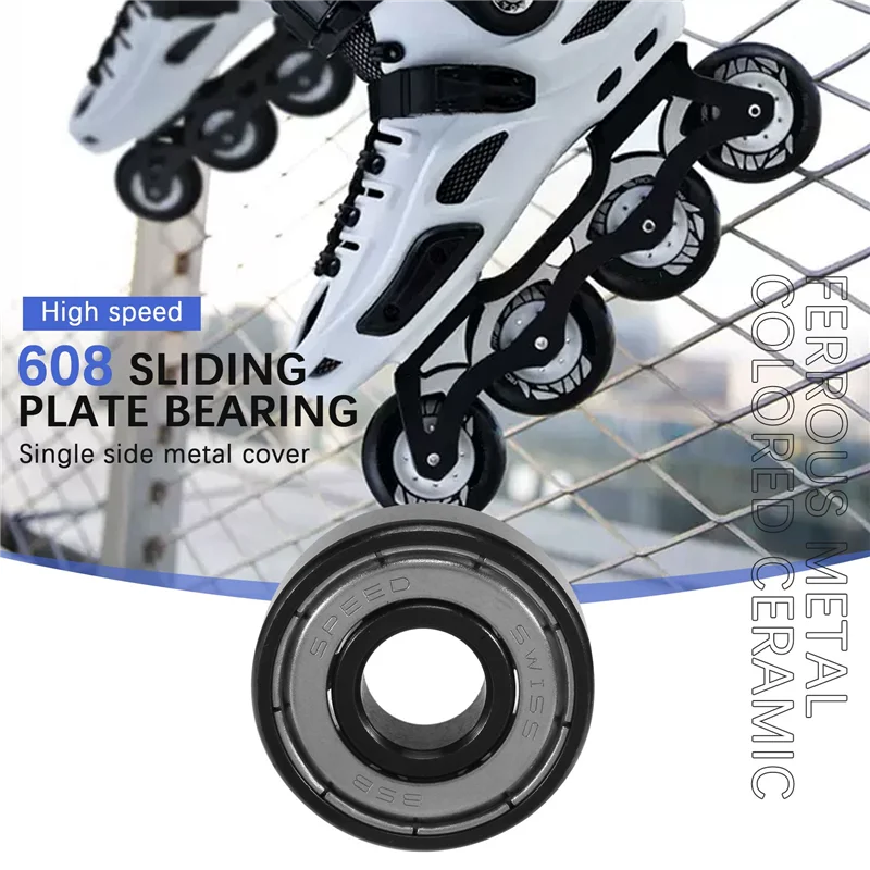 16Pcs Ceramic 608 Bearings 8X22X7mm ABEC-11 Hybrid 6 White ZrO2 Balls Skateboard Bearing Skating Inline Roller image 5