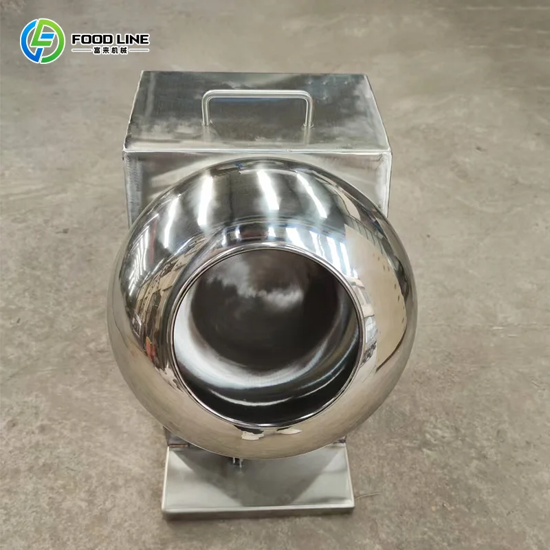 Customized 300mm Small Chocolate Coating Coating Machine, Stainless Steel Sugar Pan for Seed, Chewing Gum & Candy