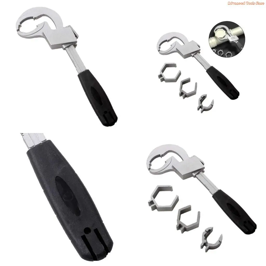 Multifunctional Bath Wrench Aluminium Alloy Open End Spanners Bathroom Hand Tool W91B