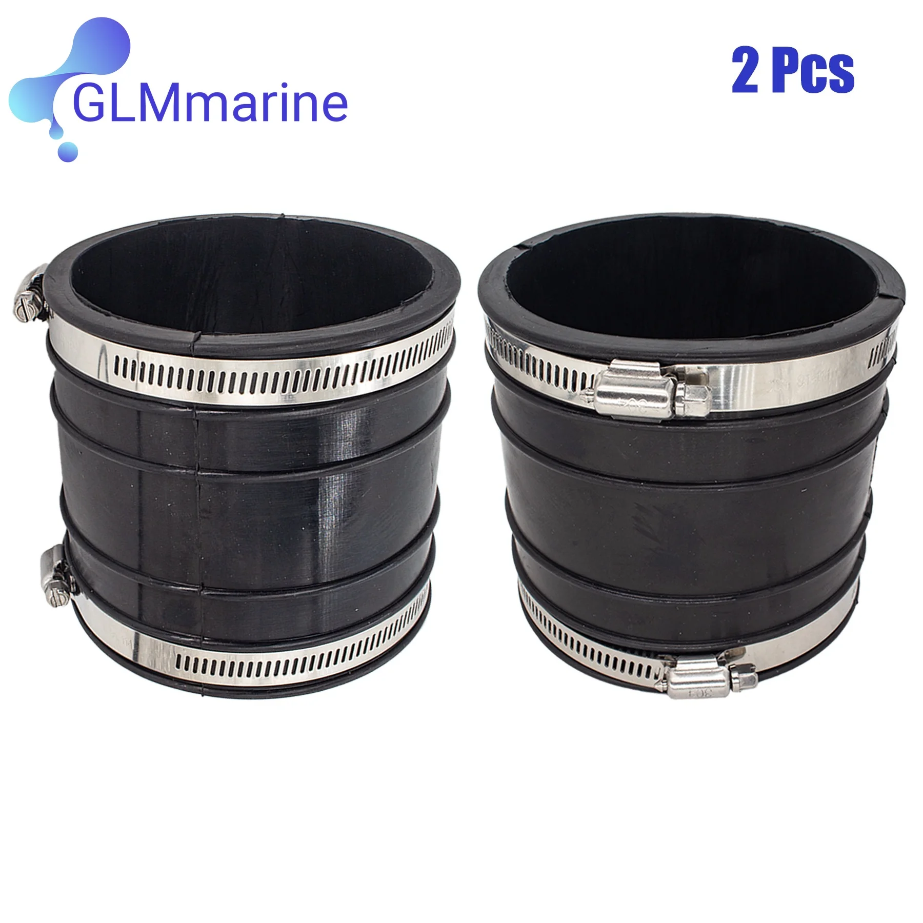 Juego de 2 fuelle de escape superior, tubo de 4 "32-44348T para motores MerCruiser 4.3L 5.7L 7.4L V6 V8 44348T 32- 44348001 Sierra 18-2748