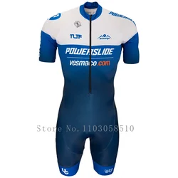 Powerslide Men Skates Suit Pro Speed Inline Roller Skate Skinsuit Fast Skating Jumpsuit Cycling swim sports Running Suit sports