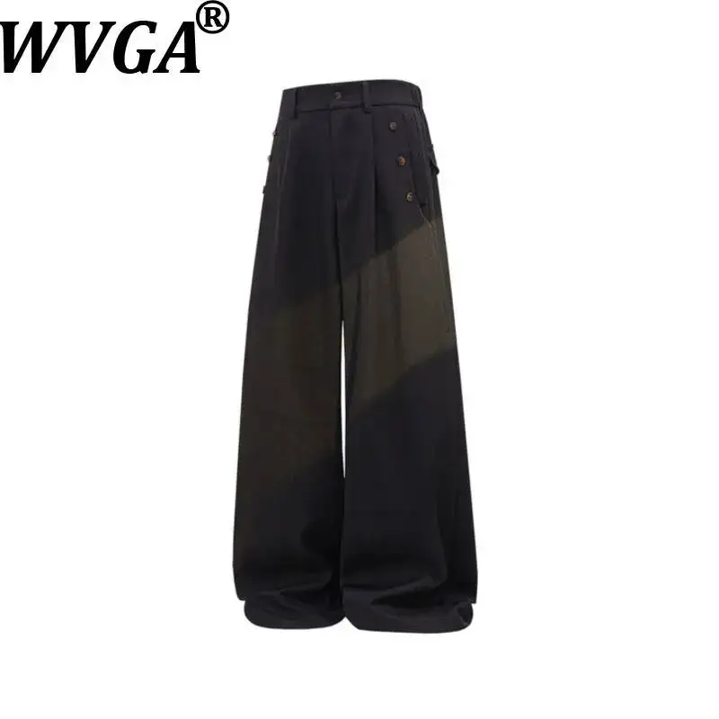 

WVGA Spring Autumn New Men's High-end Stylish Loose-fitting Korean Style Trendy Trousers Niche Chic Casual Suit Pants Ins W23597