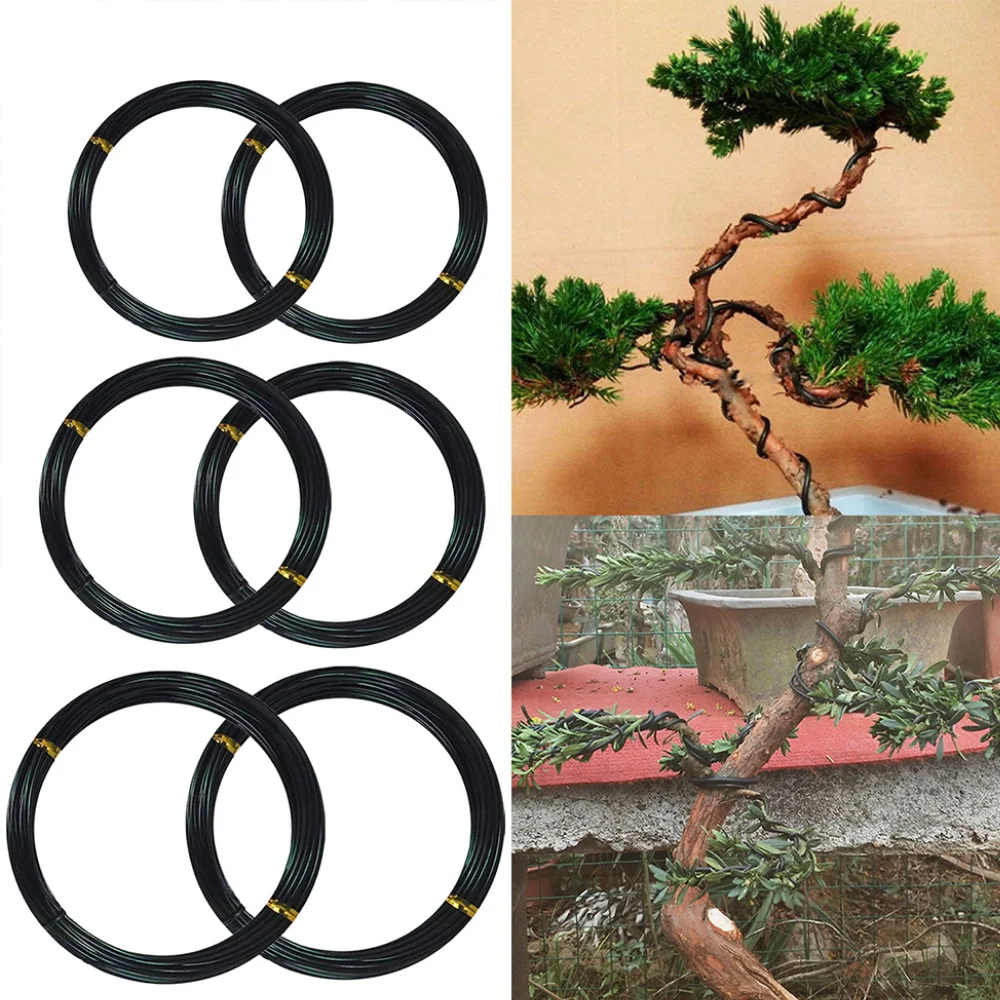 

Bonsai Wires Anodized Aluminum Bonsai Training Wires 1mm/1.5mm/2mm Gardening Tools Pot Bonsai Shape Aluminum Wires Black