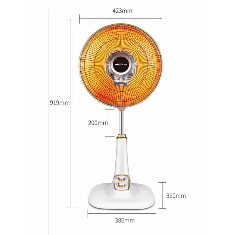 Small Solar Heater Vertical Household Energy-saving Quick Thermoelectric Heating Oven Large Saving Electric Fan Heating