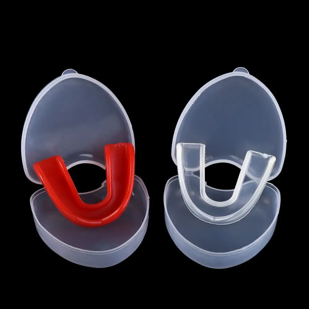 Basketball Tooth Brace Protection Rugby Boxing Adults Mouthguard With Plastic Case Box Teeth Protector Sports Mouth Guard