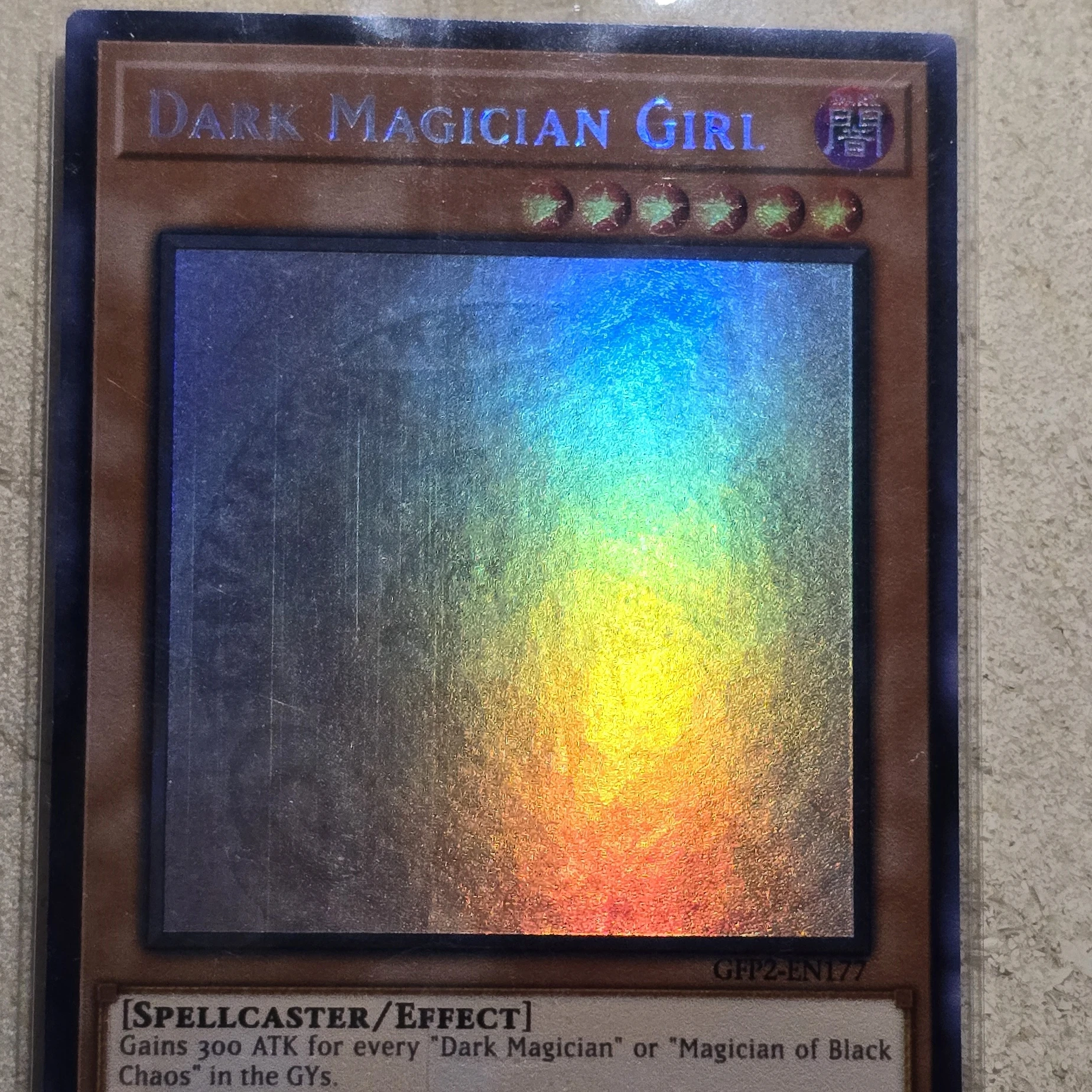 YuGiOh Ghosts From the Past GFP2 Holographic Rare HR Dark Magician Girl/ブラック·マジシャン Hobby Collection Gift Toy Card (Not Original)