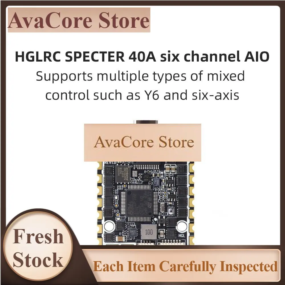 AvaCoreHGLRC Specter F722 40A 6CH  Flight Controller for FPV Racing Drone