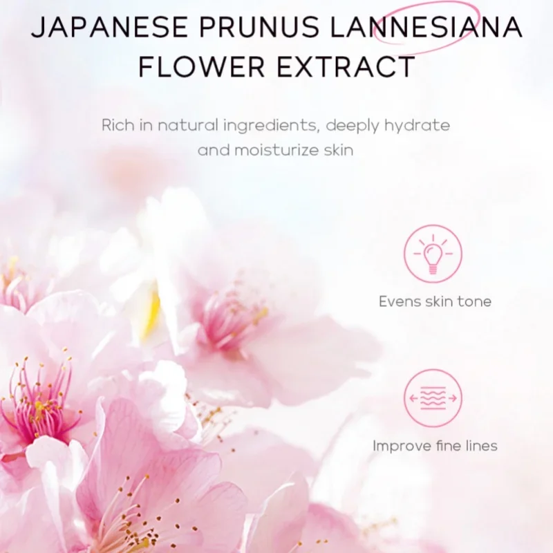 ترطيب زهر الكرز مجموعة العناية بالبشرة 5 قطعة سطع تشديد الجلد مكافحة الشيخوخة مجموعة العناية بالوجه المطهر الحبر مصل كريم عين #4