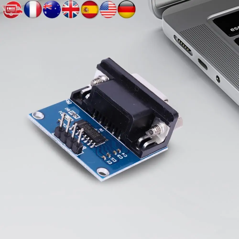 Max3232 rs232 para módulo conversor de porta serial ttl 3.3v-5.5v max232 placa piscante fêmea serial para módulo ttl max3232 chip