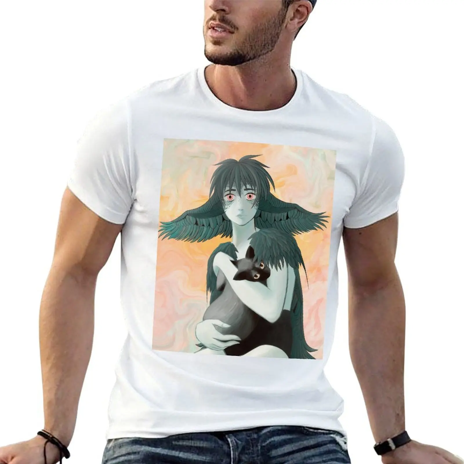 

cotton t cotton Feather man for for pack shirts shirt soft Haired graphic t shirts funny T-Shirt t man Girl