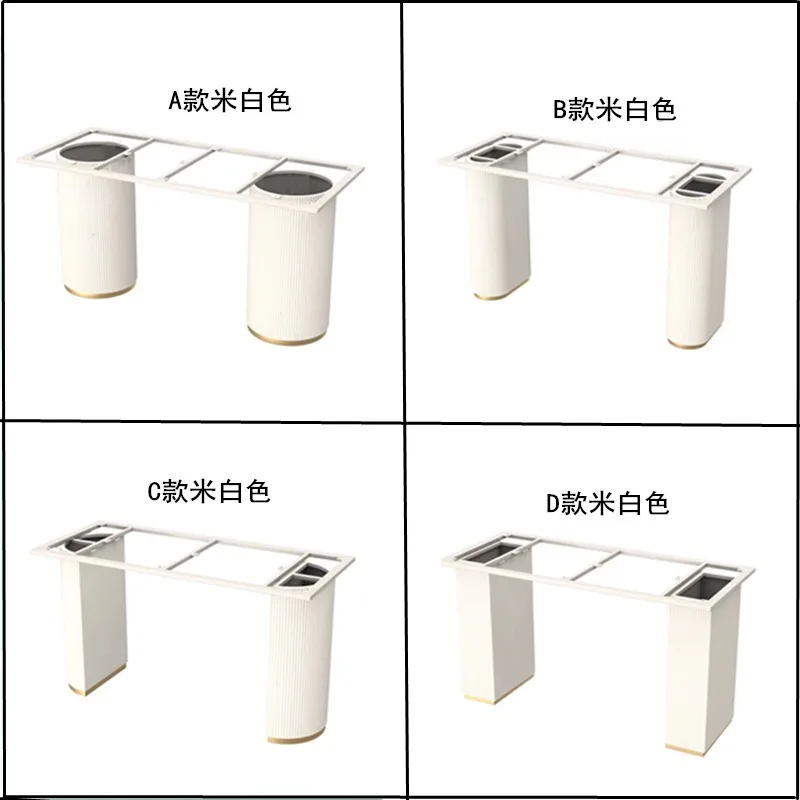 أرجل طاولة من الحديد المطاوع، شبه بيضاوية، طاولة شاي لطاولة الطعام، قاعدة رخامية لدعم أقدام الطاولة #2