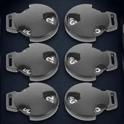 

6Pcs Golf Number Tags Plastic Head Covers Durable Rotating Big Number Id Labels for Driver Fairway Clubs Golf Club Head Covers