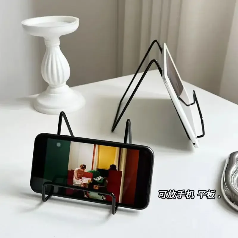 

Подставка для фоторамки из розового золота, книжная полка, стеллаж для хранения, подставка для телефона, милые настольные аксессуары