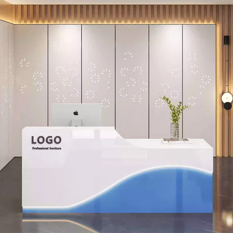 Modern Unique Reception Desks Senior Simple Luxury Simple Bar Counter Salon Classic Escritorio De Recepcion Commercial Furniture