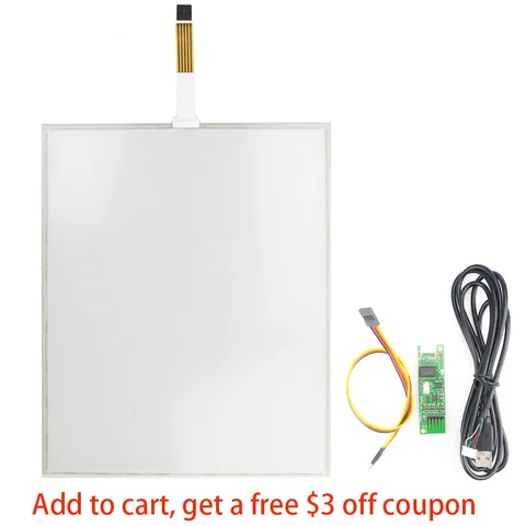 Touch Screen Panel New 15 Inch Touch Screen+Usb Controller Board Glass Panel Resistive Industrial 5 Wire 322*247mm 247*322mm