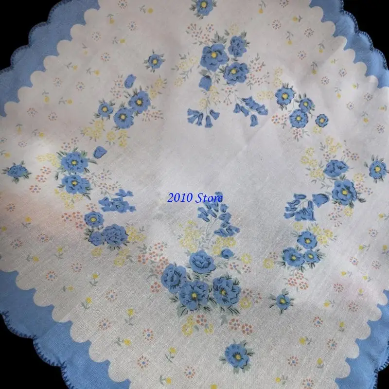 F3MF Tiệc cưới HandkerChief Gói 9pcs Những người phụ kiện bông hoa thêu