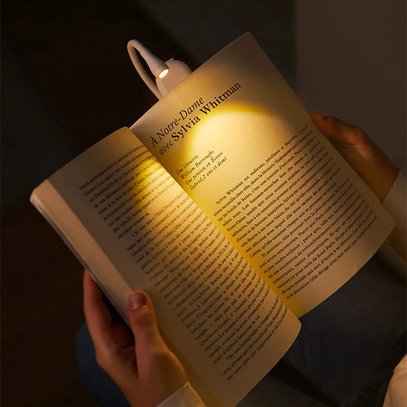 Mini Lampe LED Pliable à Intensité Réglable, Rechargeable à 360 °, pour Lecture, Protection des Yeux, 3 Documents, Nouveauté