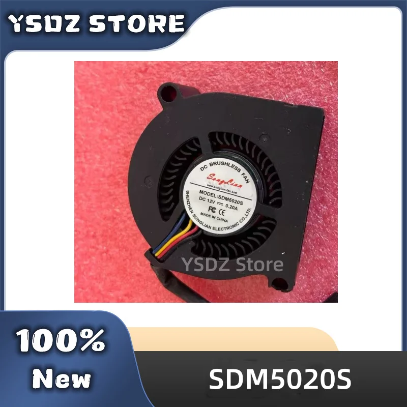 100%New SDM5020S 5020 Blower DC5V Centrifugal Turbine Fan 50mm 5CM 4-wire Cooling Cooler