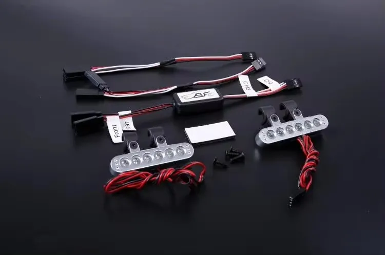 حامل مصباح ألومنيوم مع مجموعة أضواء خلفية لوحدة التحكم الإلكترونية LED لـ LOSI 5IVE-T ROVAN LT DTT