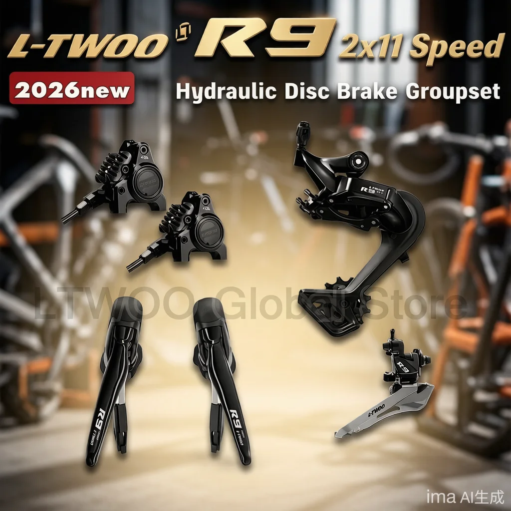 LTWOO R9 PRO 2x12-Gang-Doppelsteuerungs-Schaltgruppe, Vorder-Umschalter, Doppelfeder-Hinter-Umschalter-Kit für Rennrad-Gruppensatz-Upgrade