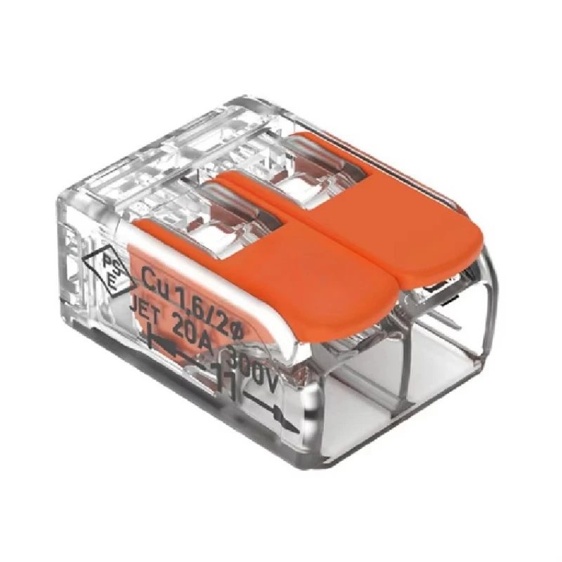 Push the PCB terminal block into the 3-pole connector 2060-453 series