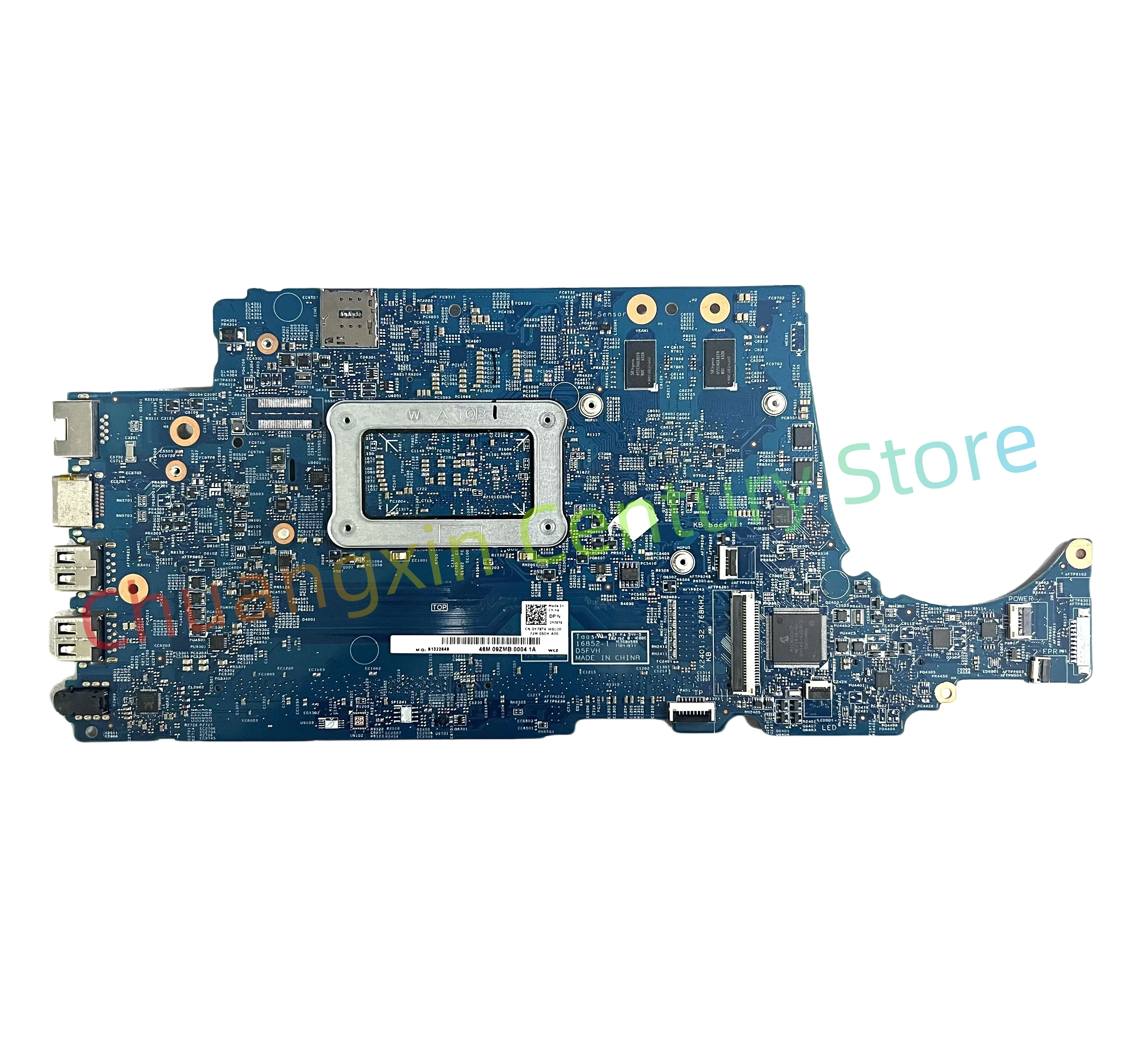 16852-1 motherboard for DELL 3480 3580 laptop with CPU: I3 I5 I7-6TH /7TH GPU: 216-0867071 2G 100% test