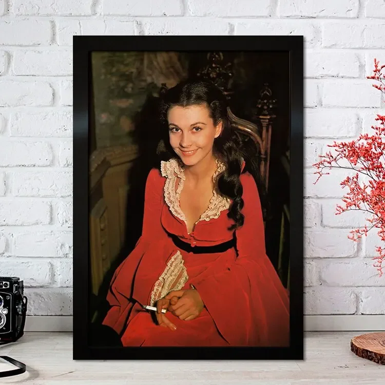 Classic Gone With the Wind Movie Silk Poster Retro Clark Gable Vivien Leigh Wall Art  Quality Painting