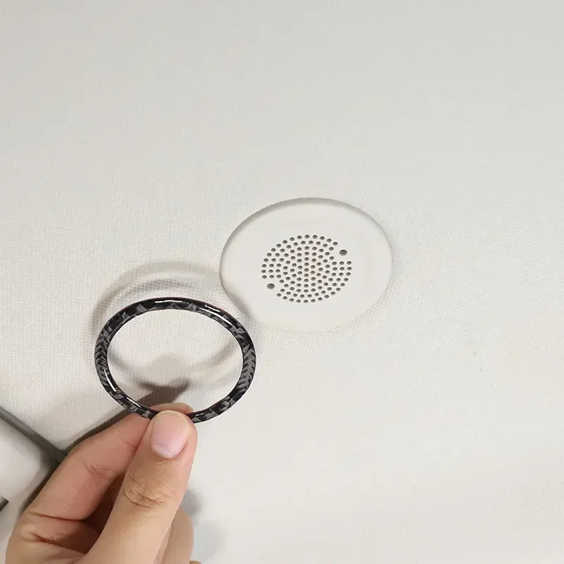 

Soft Carbon Fiber Car Roof Microphone Frame Cover Trim Sticker For Land Rover Defender 110 130 2020-25 Interior Car Accessories