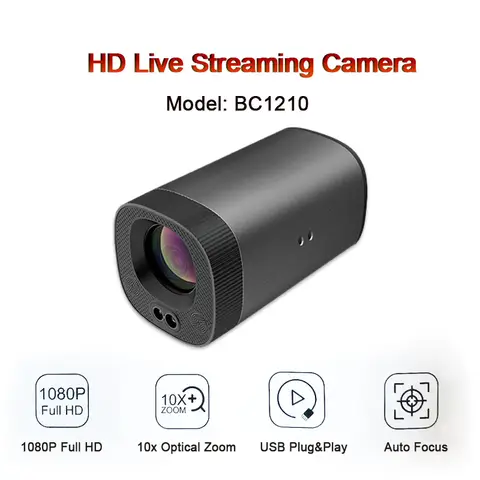 HD 1080P 비디오 오디오 라이브 스트리밍 박스 카메라, 10X 광학 줌 지원, USB3.0 HDMI 인터페이스, 미용 및 보석 시나리오