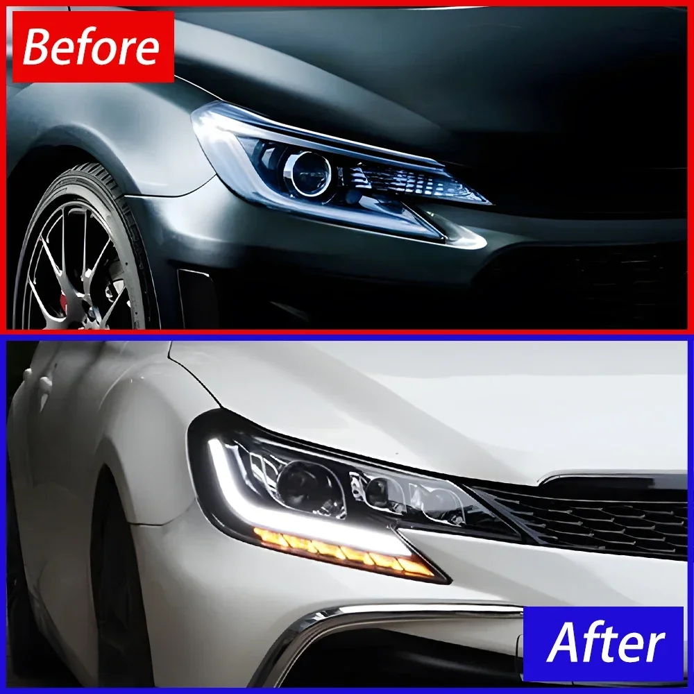 Auto Headlights For Toyota REIZ MARK X 2013-2017 LED Car Front Lamps Assembly Upgrade Three Projector Lens Accessories