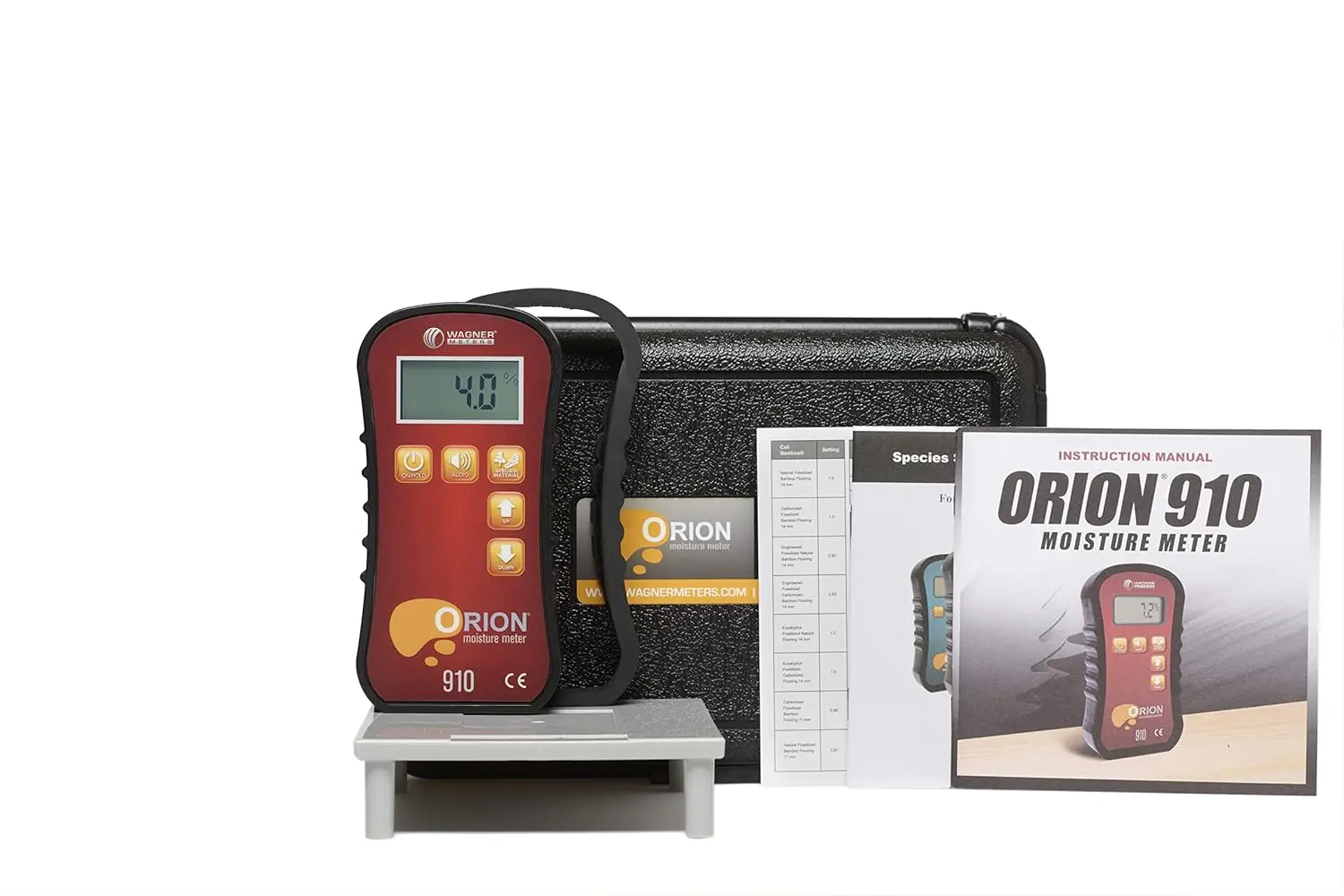 Orion® 910 Pinless Wood Moisture Meter Kit by Wagner Meters | Accurate, Non-Damaging, Deep Depth Lumber Moisture Measurement