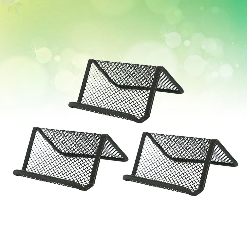 3 قطع من حامل بطاقات الأعمال الحديدية المصنوعة من الفولاذ المقاوم للصدأ لبطاقات الهوية الائتمانية، منظم محمول، محفظة أنيقة للمحترفين