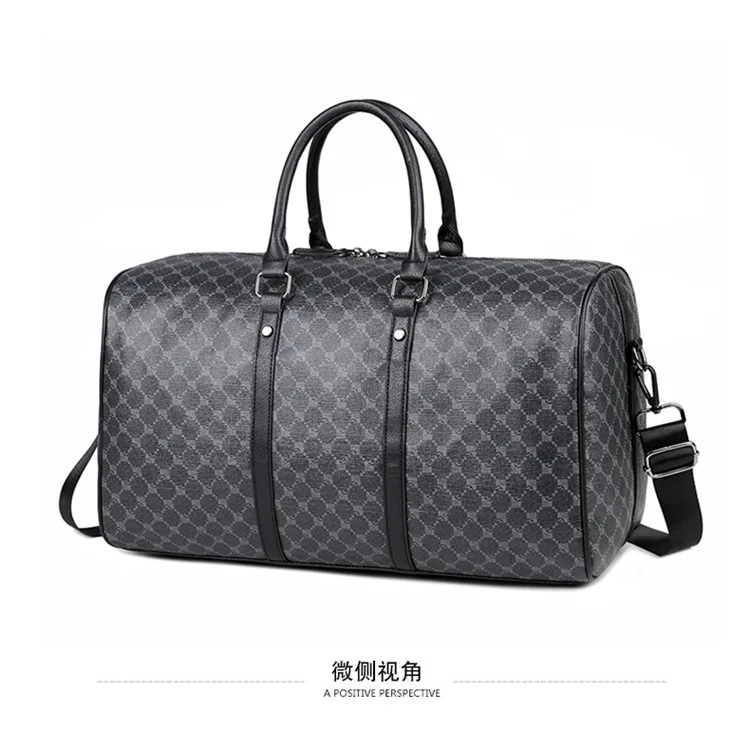 Große Herren-Tragetaschen, modische Handtaschen mit Karomuster und Henkeln, Herren-Umhängetaschen, wasserdichte Reisetaschen, Herren-Gepäcktaschen. – Detail 25