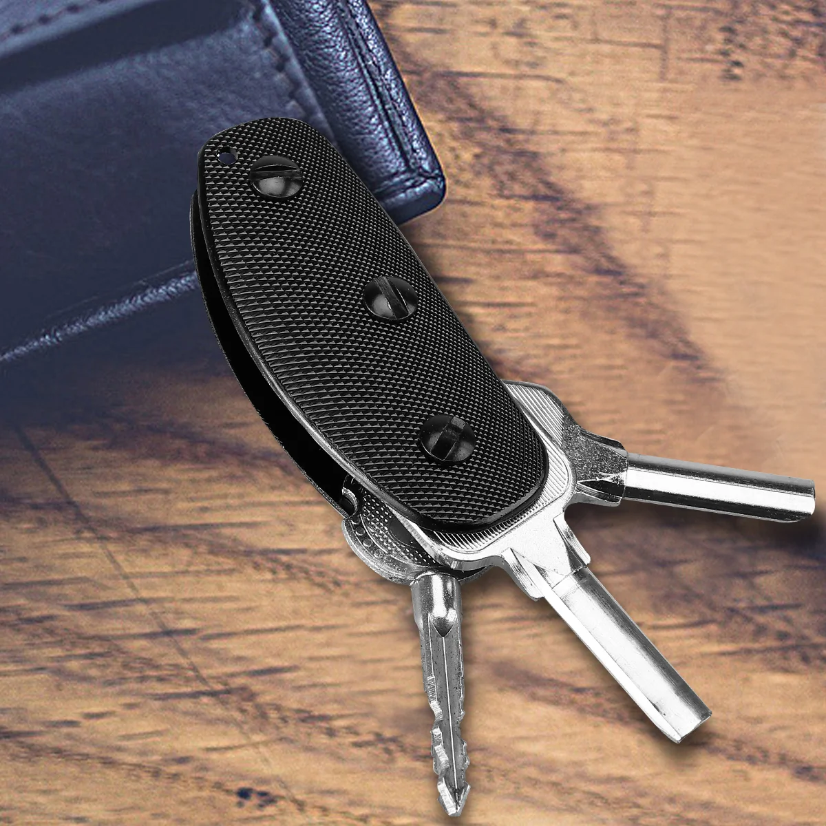 

Aluminum Key Holder Clip Folder Outdoor Pocket Tool (Black) Aluminium key clip Outdoor key folder Key holder outdoor