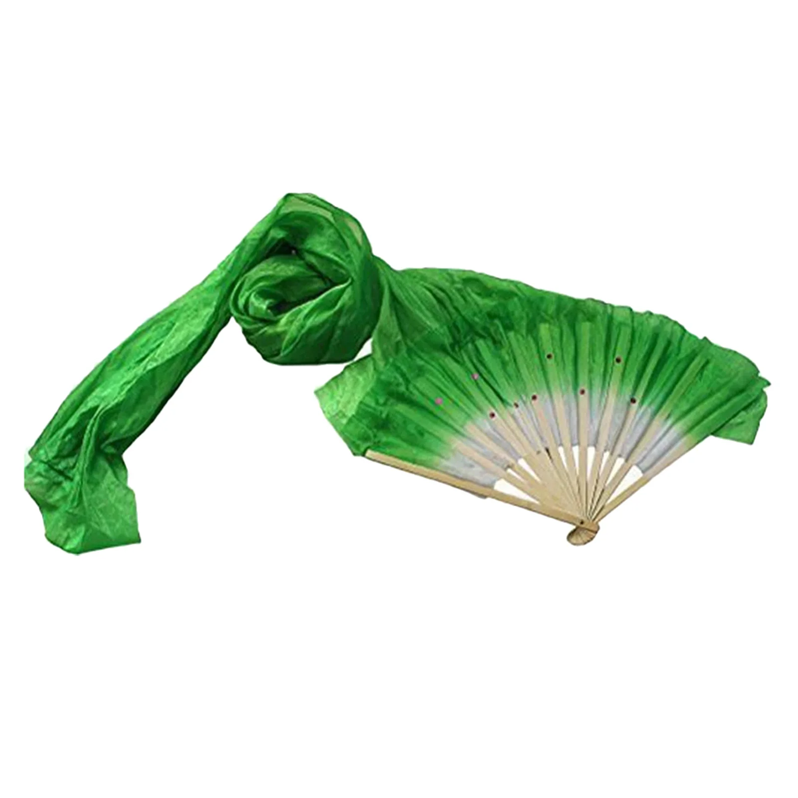 Ventaglio di danza del ventre con gradiente di danza lunga in seta, flessibile, pieghevole, leggero, per le donne, accessorio da ballo