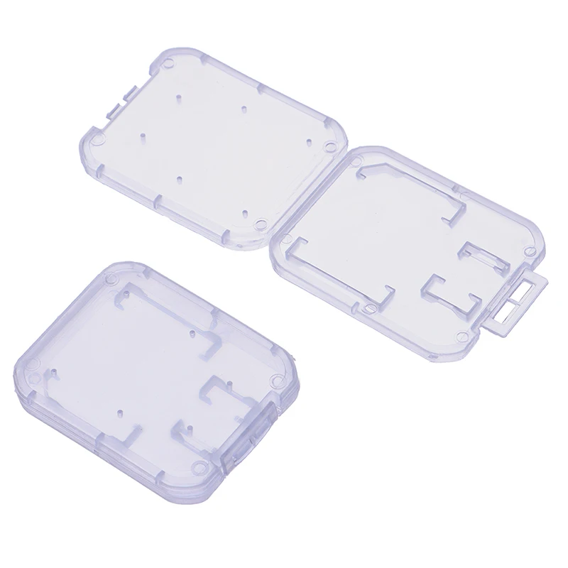 透明メモリカードストレージボックス,透明プラスチックケース,スティック,マイクロsd,tfカードストレージボックス,保護ホルダー,10個