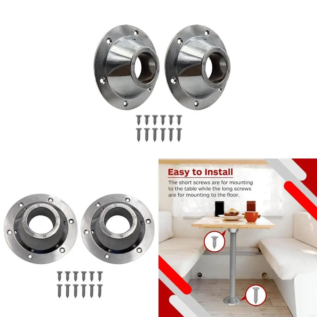 6XDF RVs Table Base Aluminum Pedestal Table Base Table Floor Flange Mounting Base