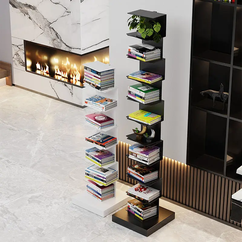 Nordic, creative Internet celebrity invisible bookshelf, floor, personality, small corner, shelf